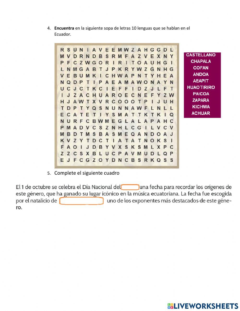 Evaluación Lenguaje