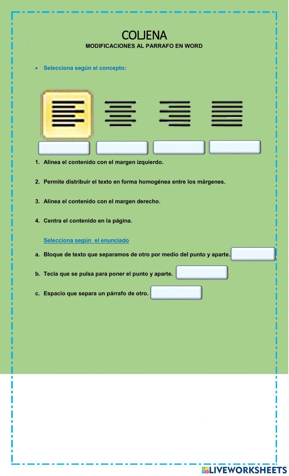 Modificar el párrafo en word parte 1 y 2