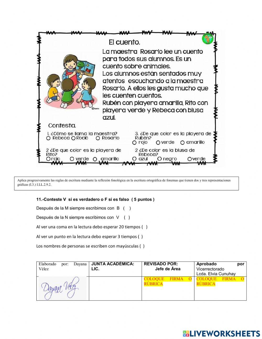 Final quimestre lengua