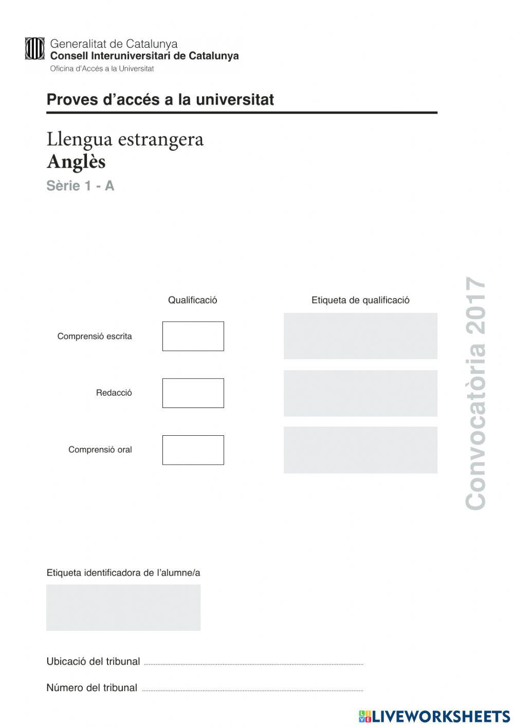 Reading and listening