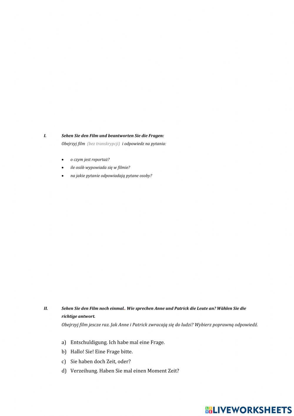 Clip 8 : Was machst du heute Abend?