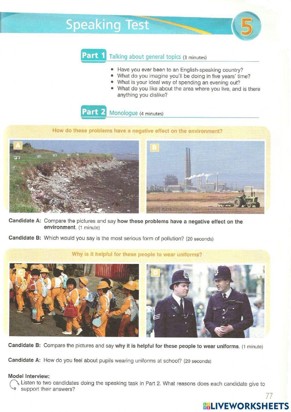 FCE(1) Speaking Test - 5