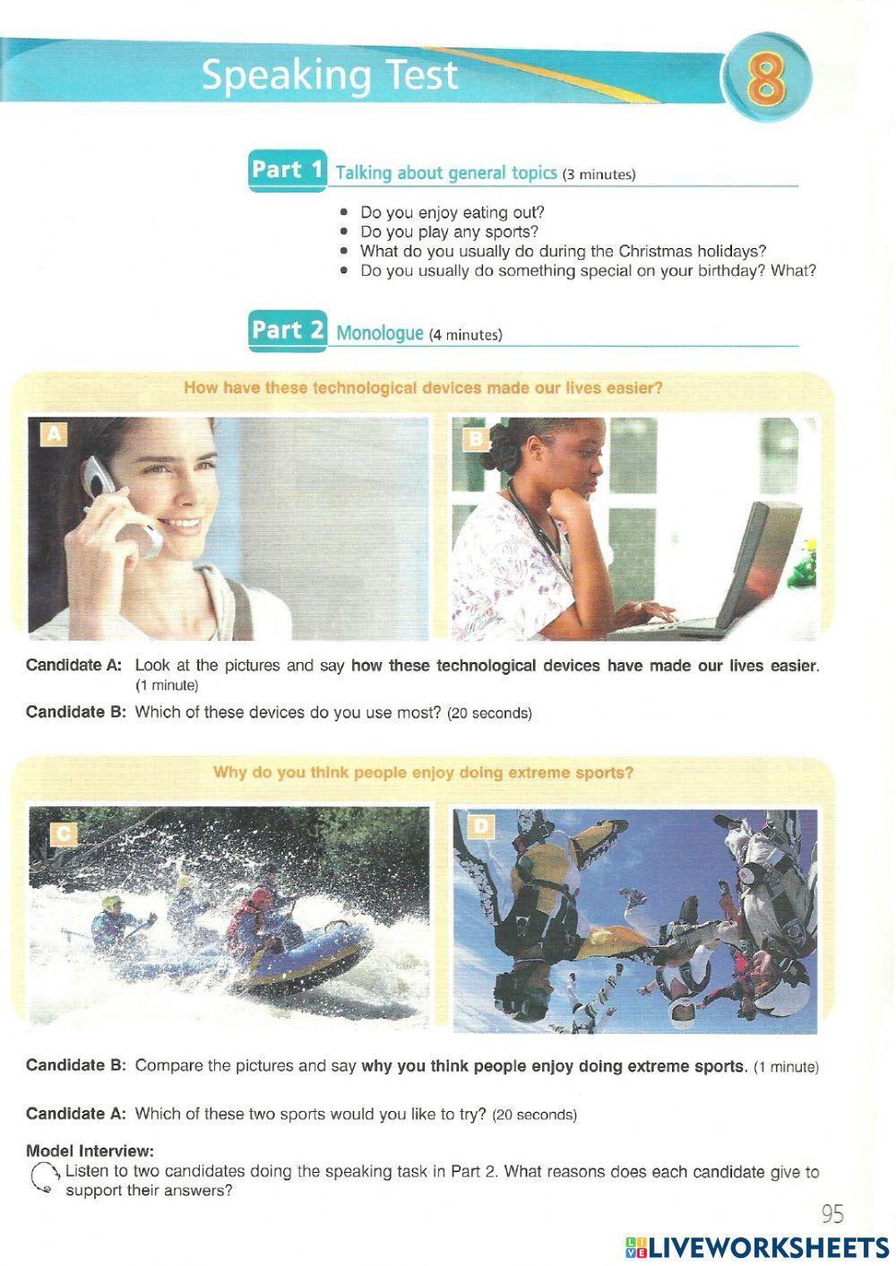 FCE(1) Speaking Test - 8