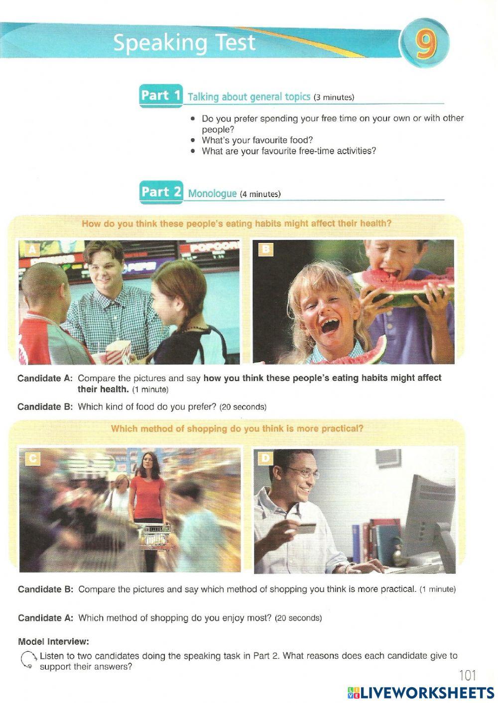 FCE(1) Speaking Test - 9