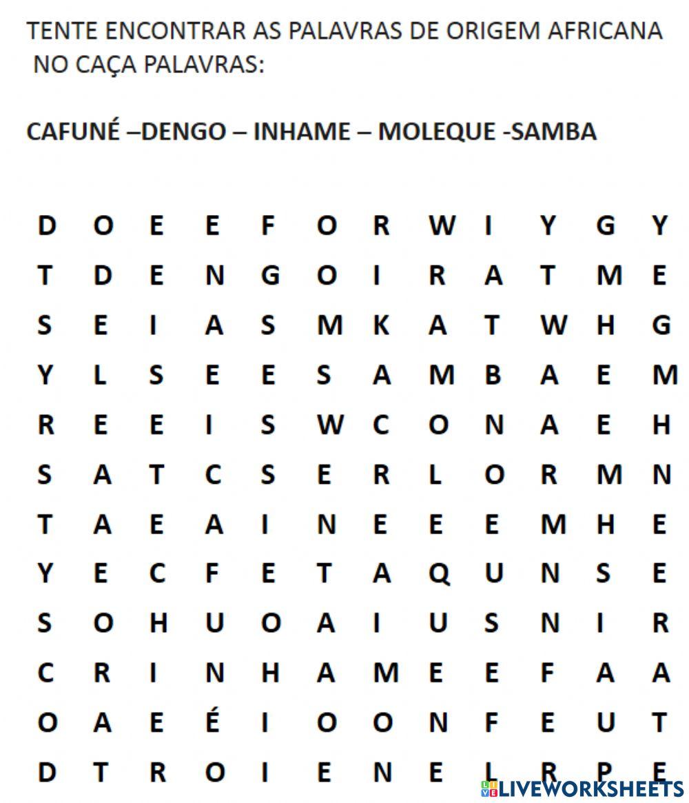 Palavras de origem africana