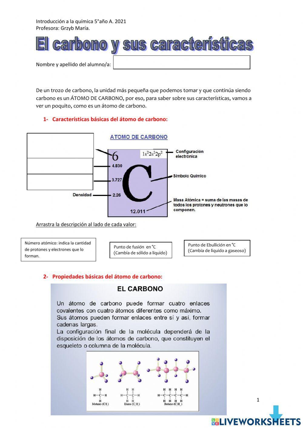 El carbono y sus propiedades
