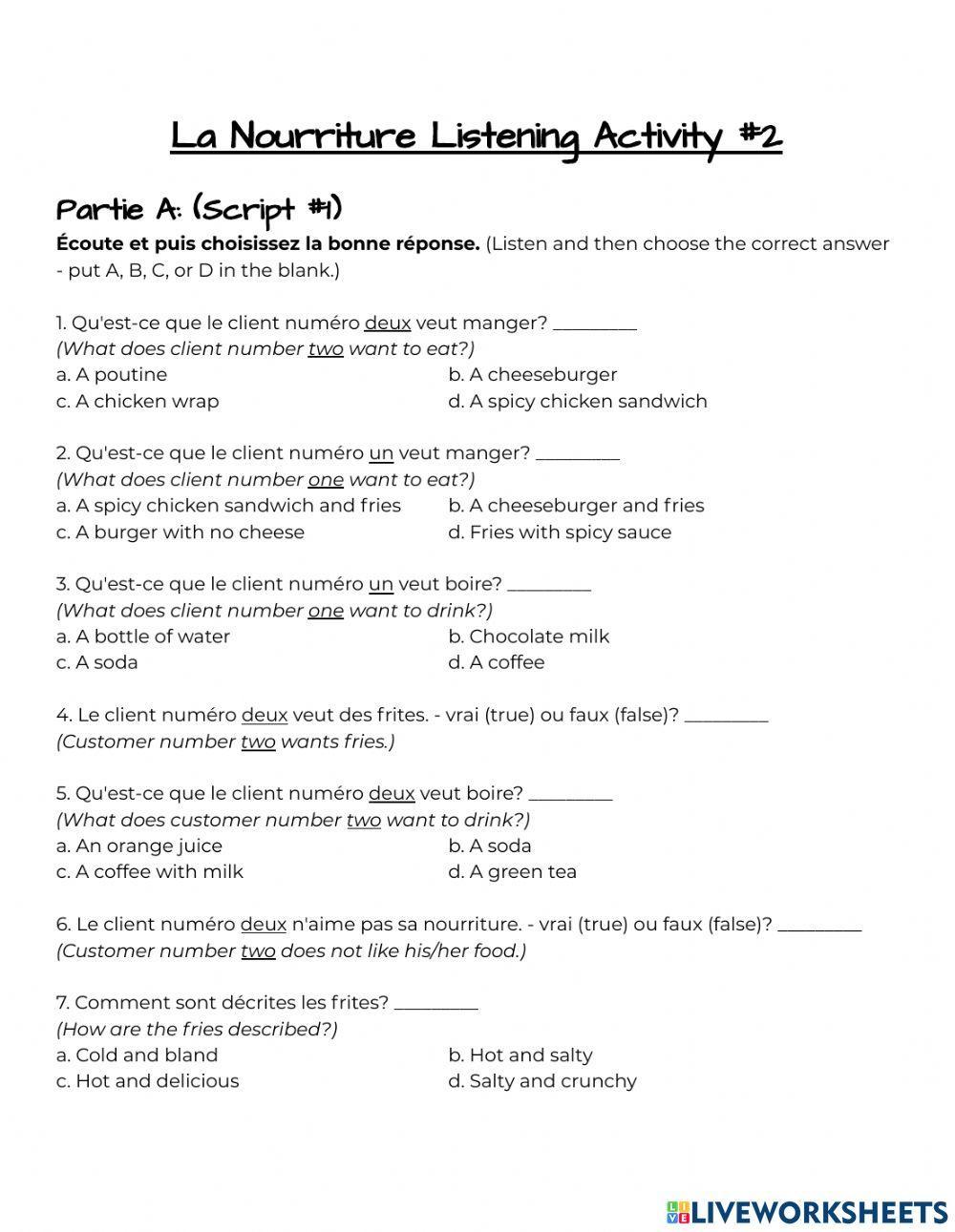 French Food Listening -2 (7-8)