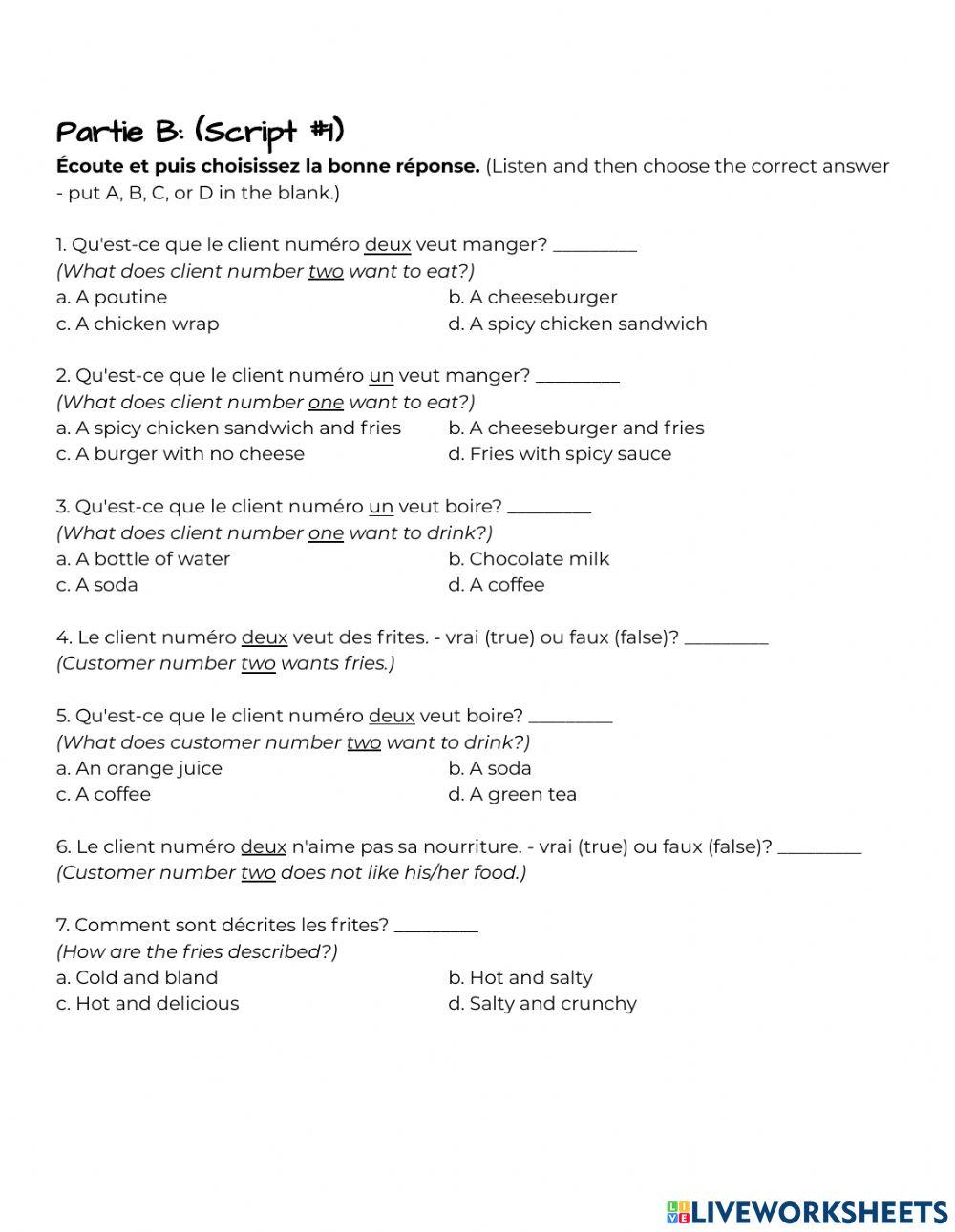 French Food Listening - 2 (6M)