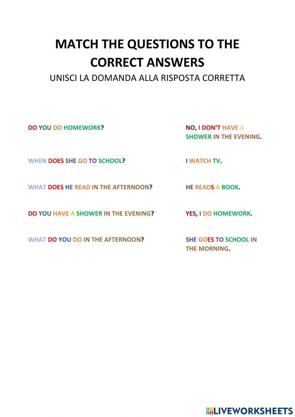 Routine – Present Simple.