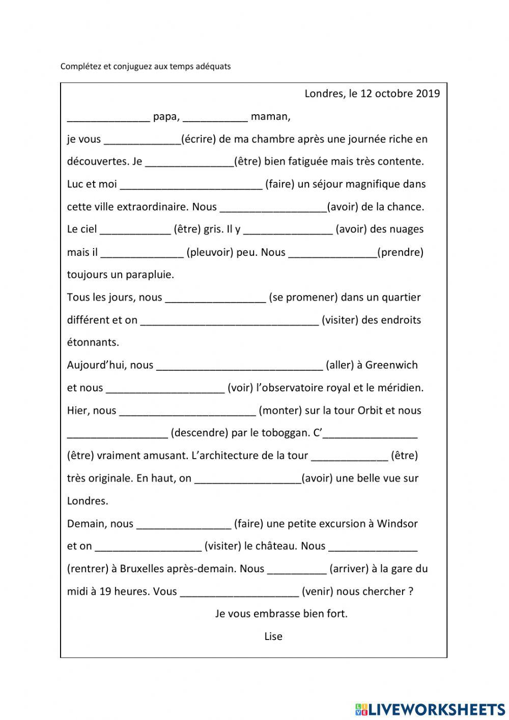 Ecrire une lettre de vacances 3