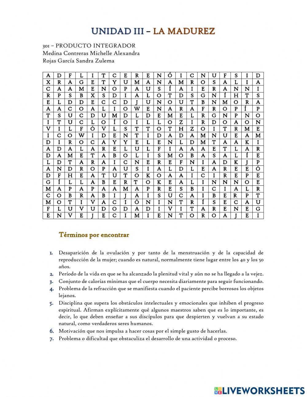 Etapa de la Madurez - UNIDAD III