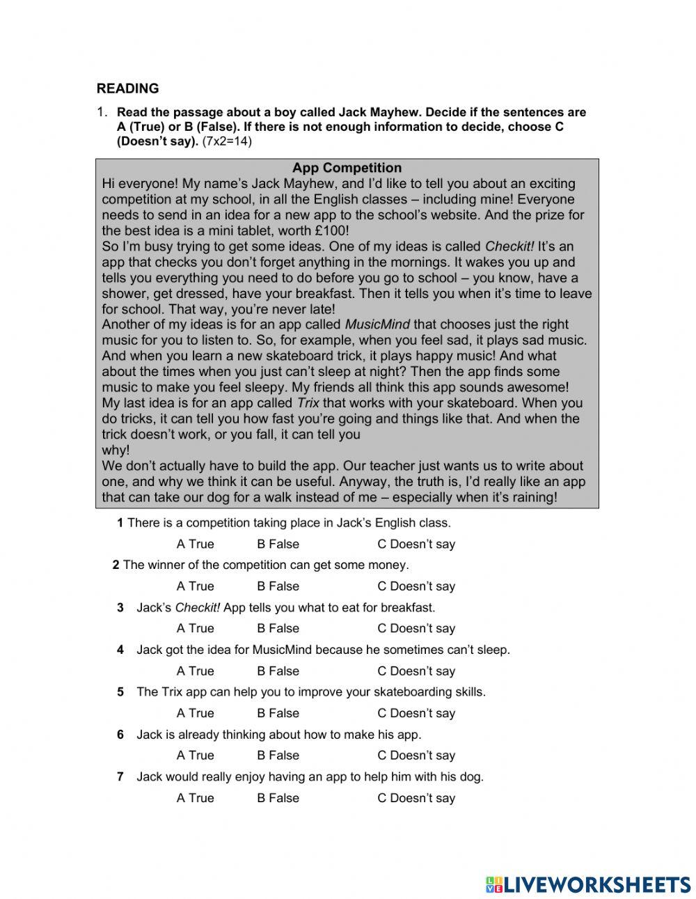 First term reading olders 4