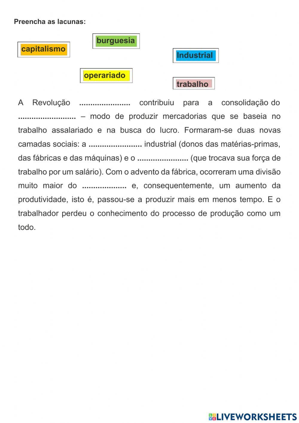 Revolução Industrial Revolução Industrial