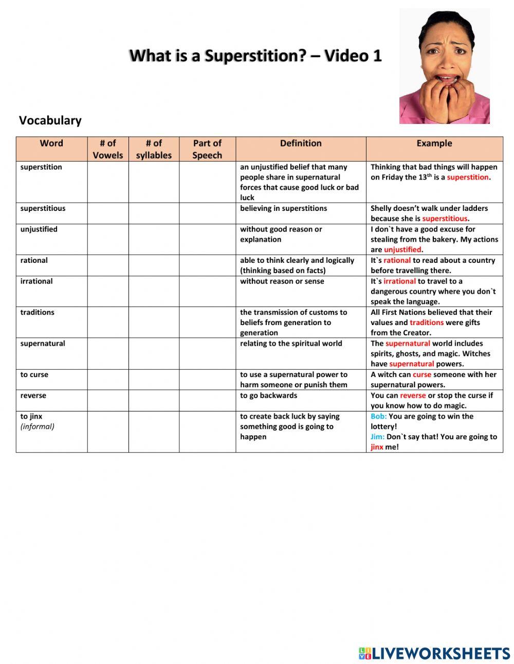 Superstitions in Canada - Video 1