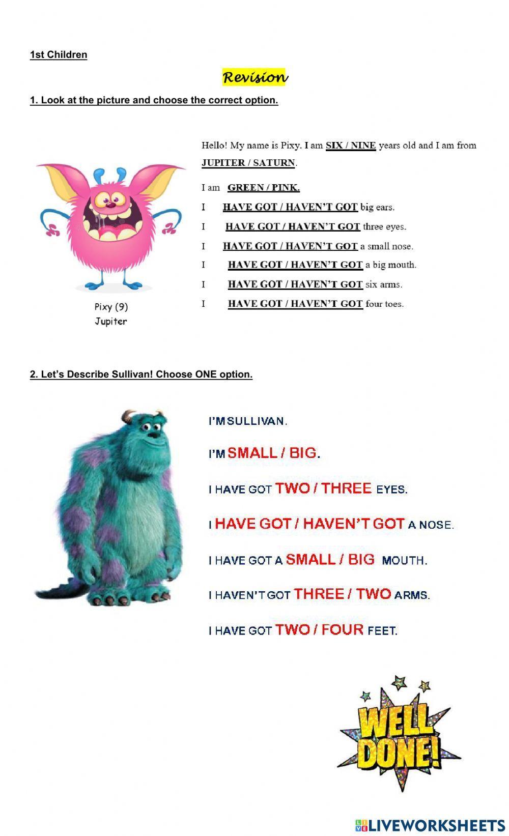 Have got - Haven't got