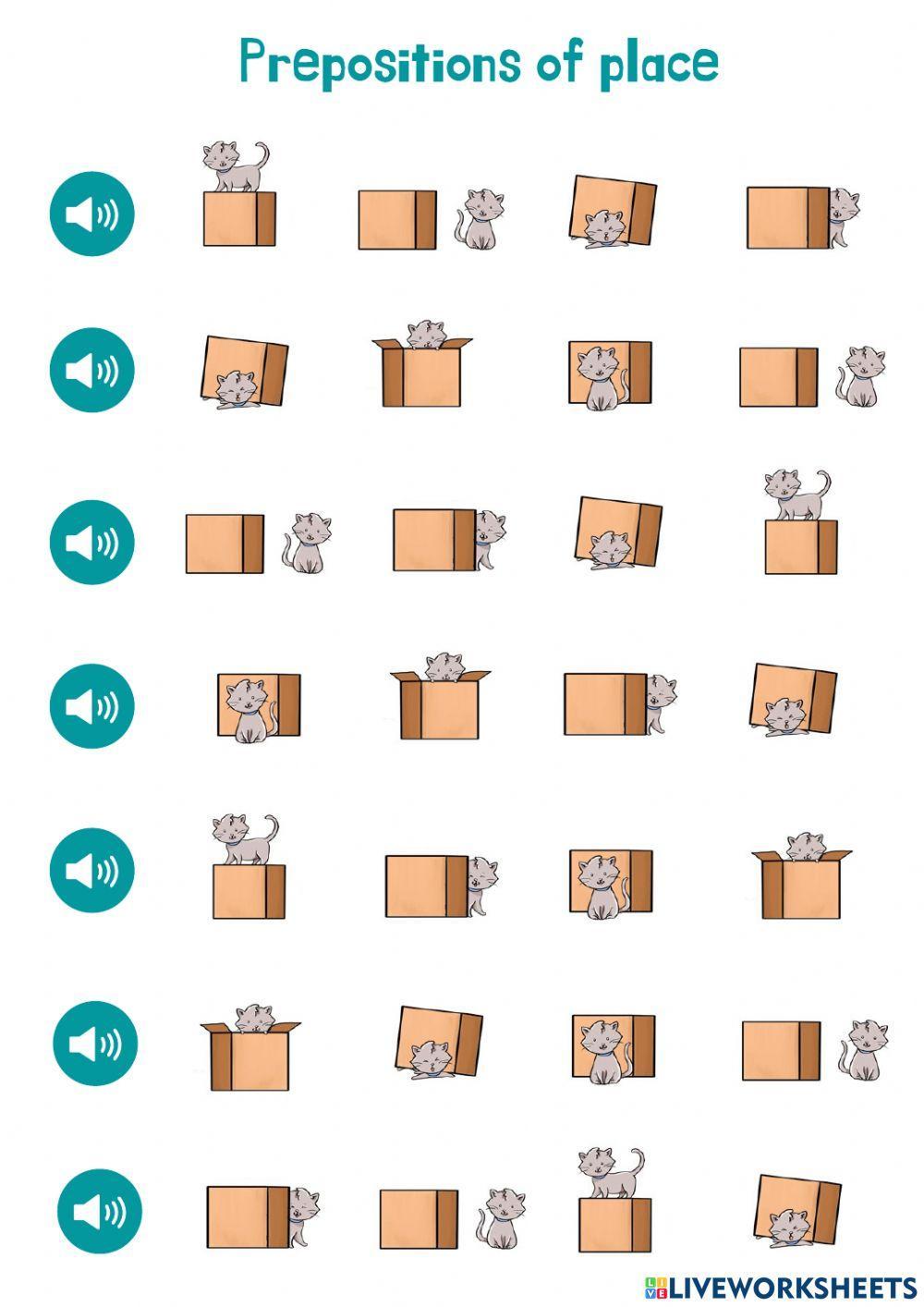 Prepositions of place Prepositions of place