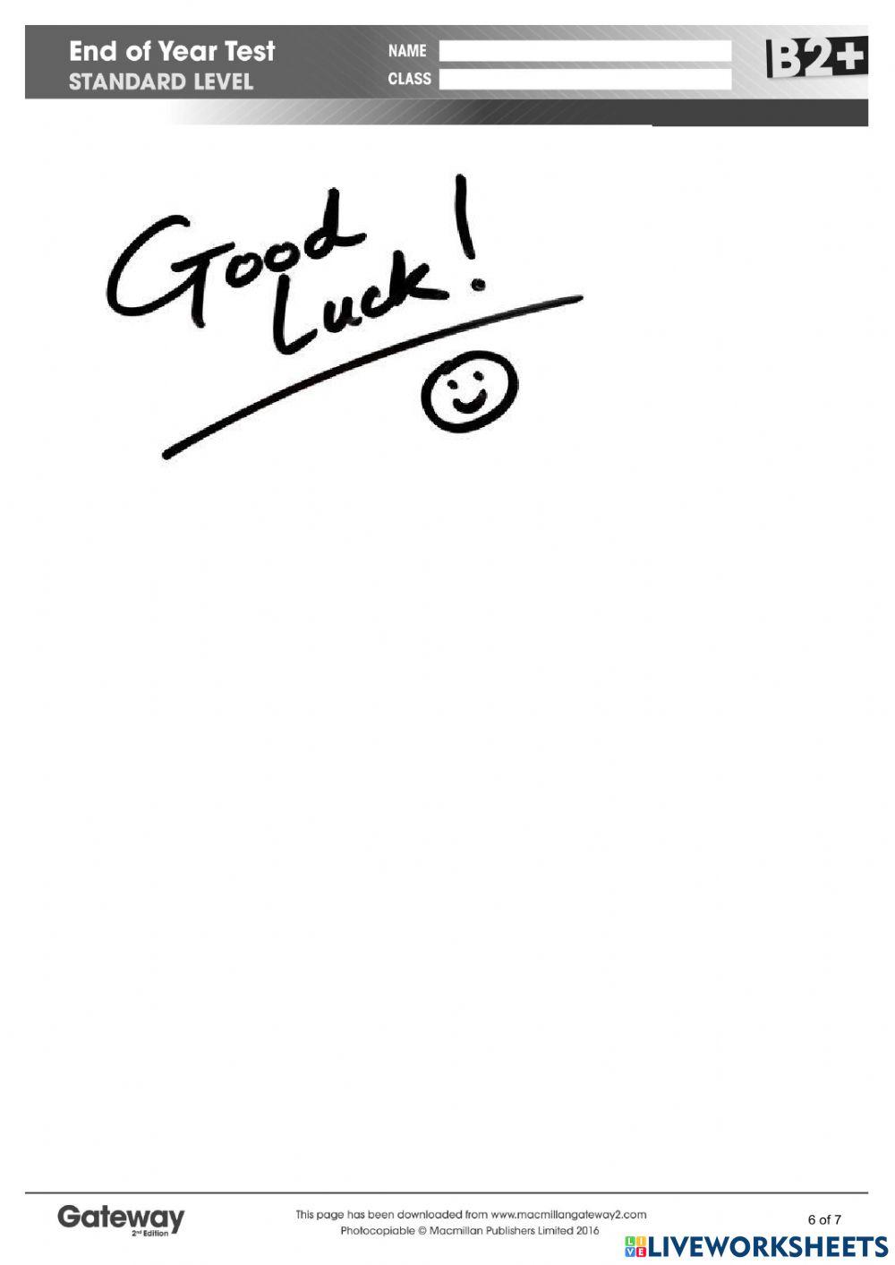 Gateway B2+ FINAL TEST