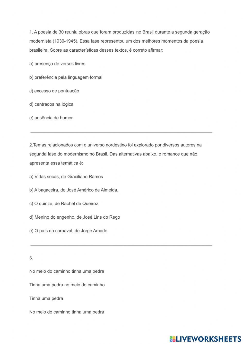 Modernismo 2ª geração