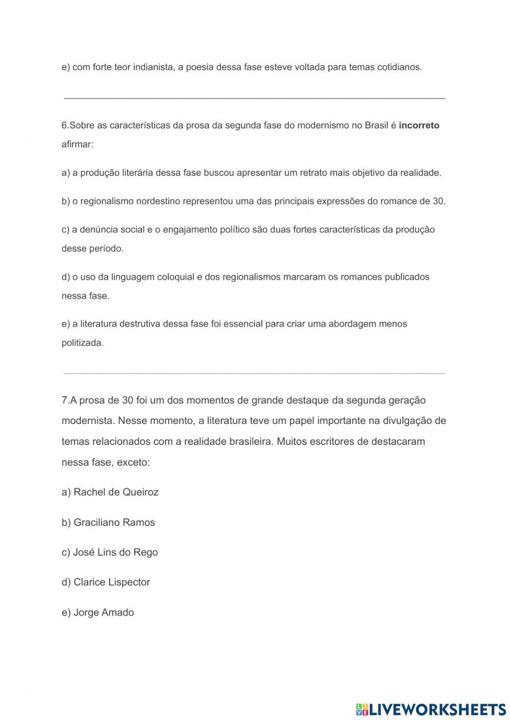 Modernismo 2ª geração