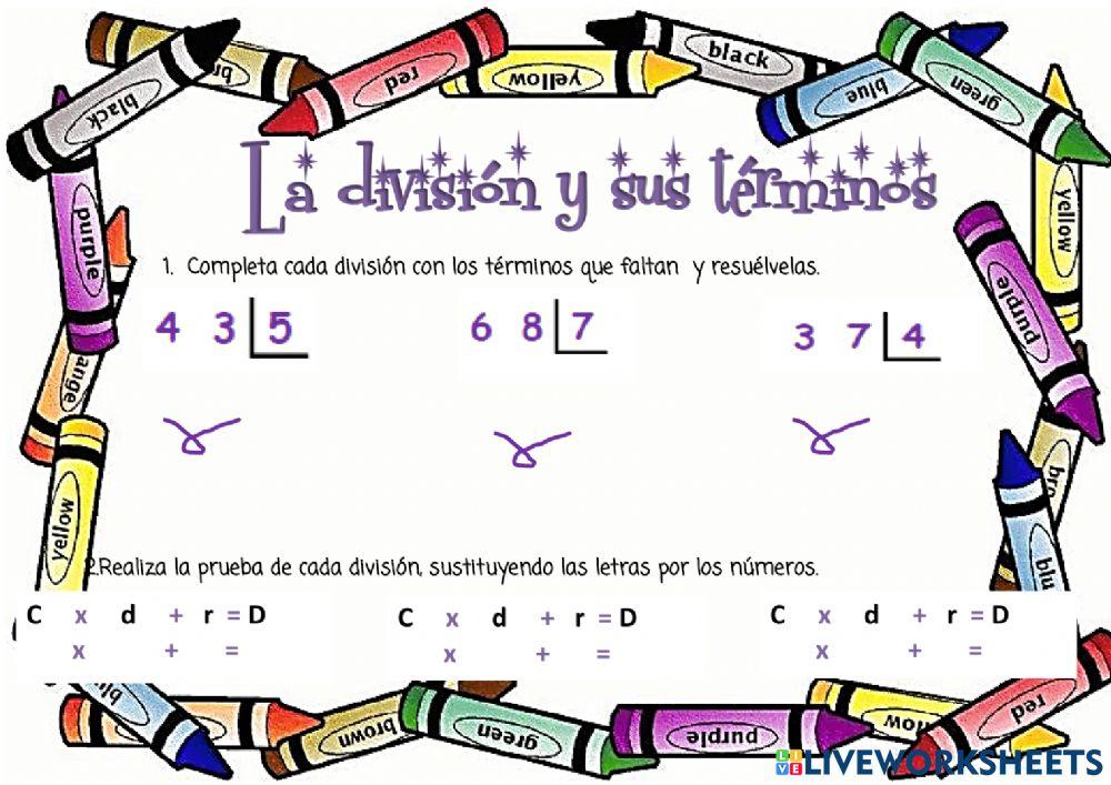 La división y sus términos