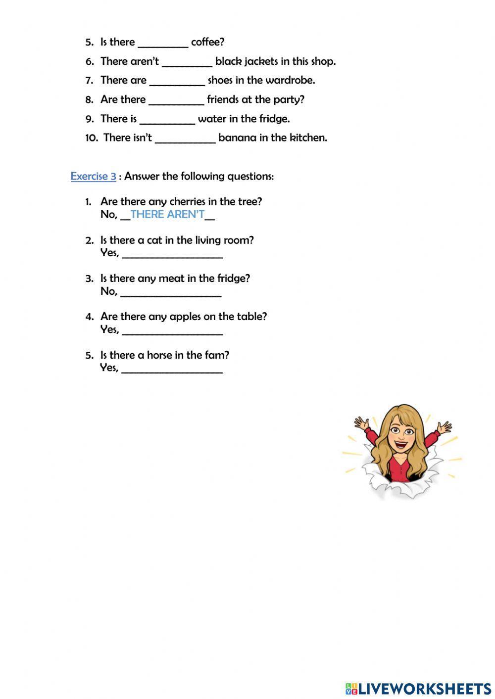 LESSON 15 - THERE IS-THERE ARE some any