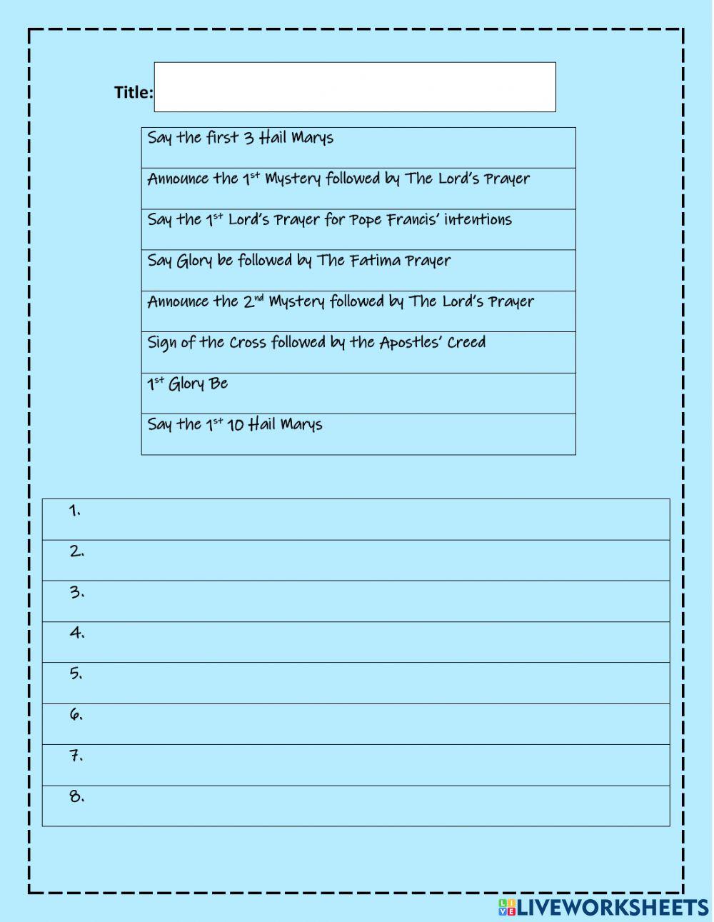 How to Pray the Rosary