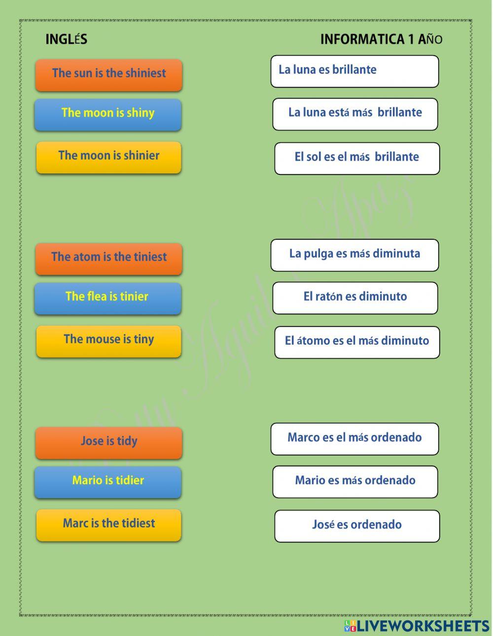 Adjetivos en inglés