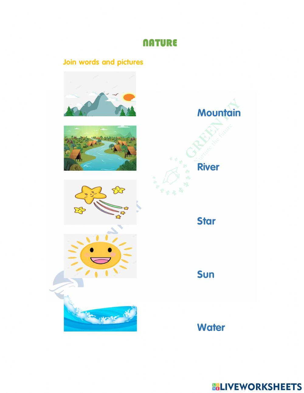 Nature interactive worksheet for Grade 1 | Live Worksheets