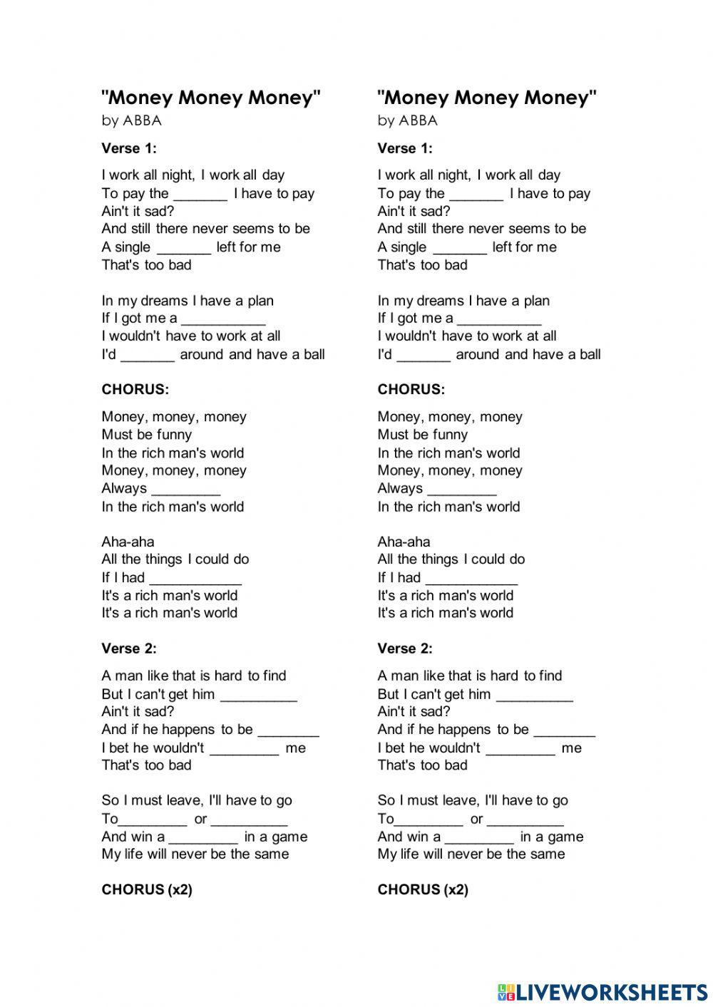 Money Money Money- ABBA