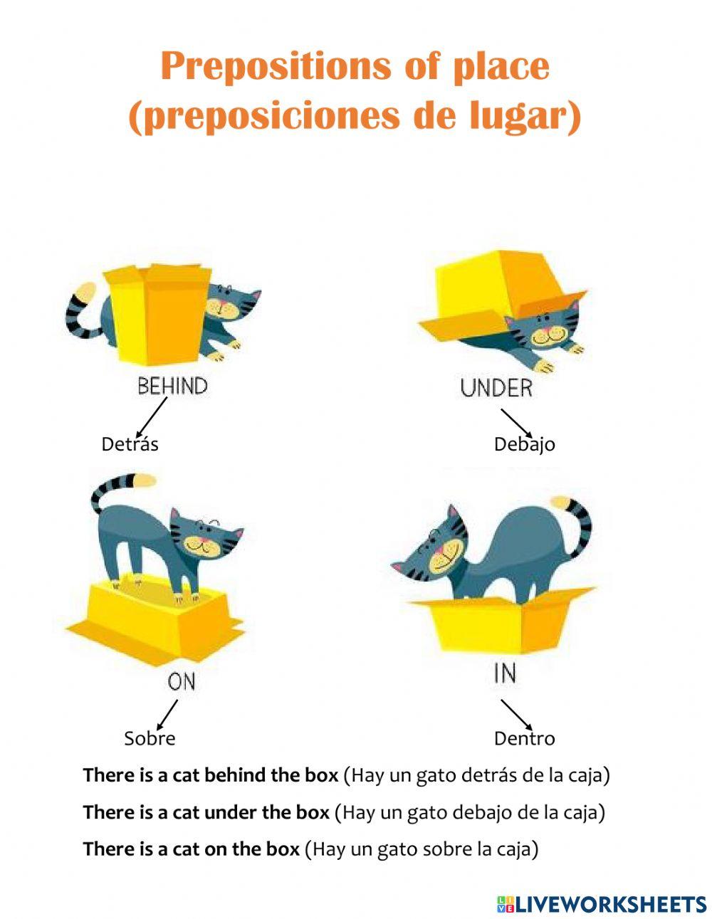 Prepositions of place