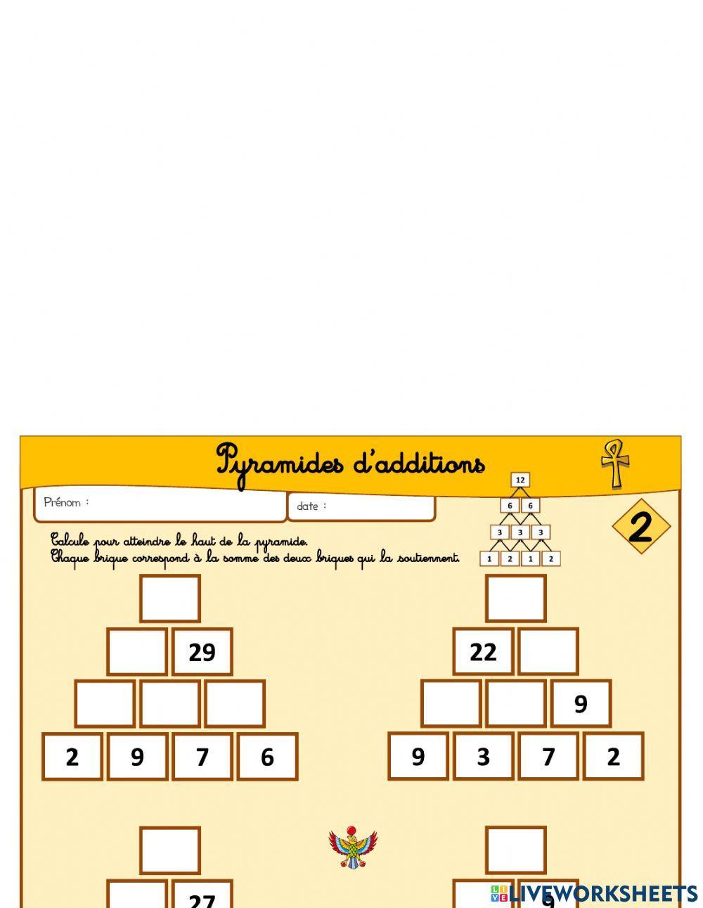 Addition en pyramide