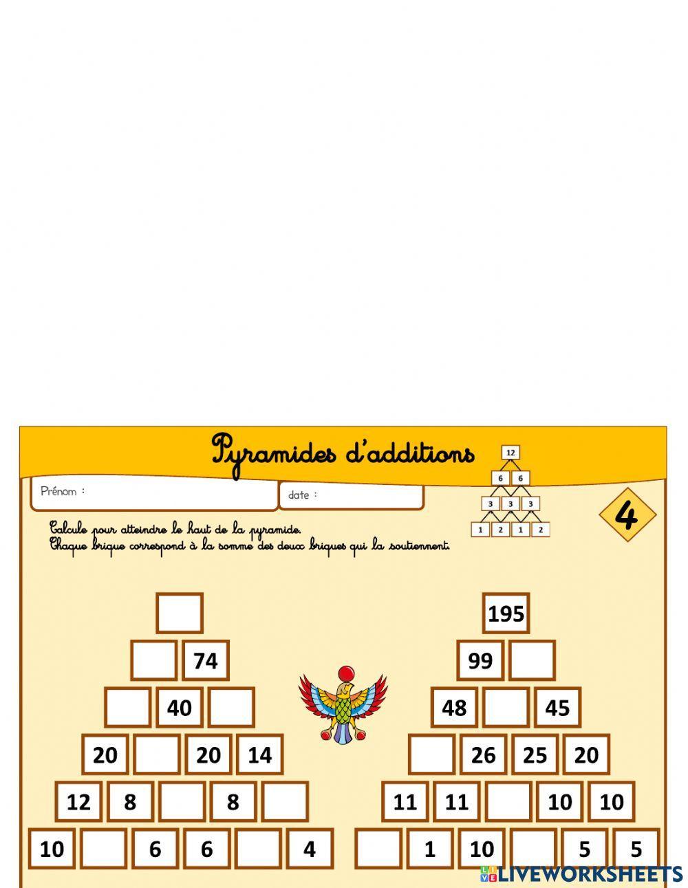 Addition en pyramide