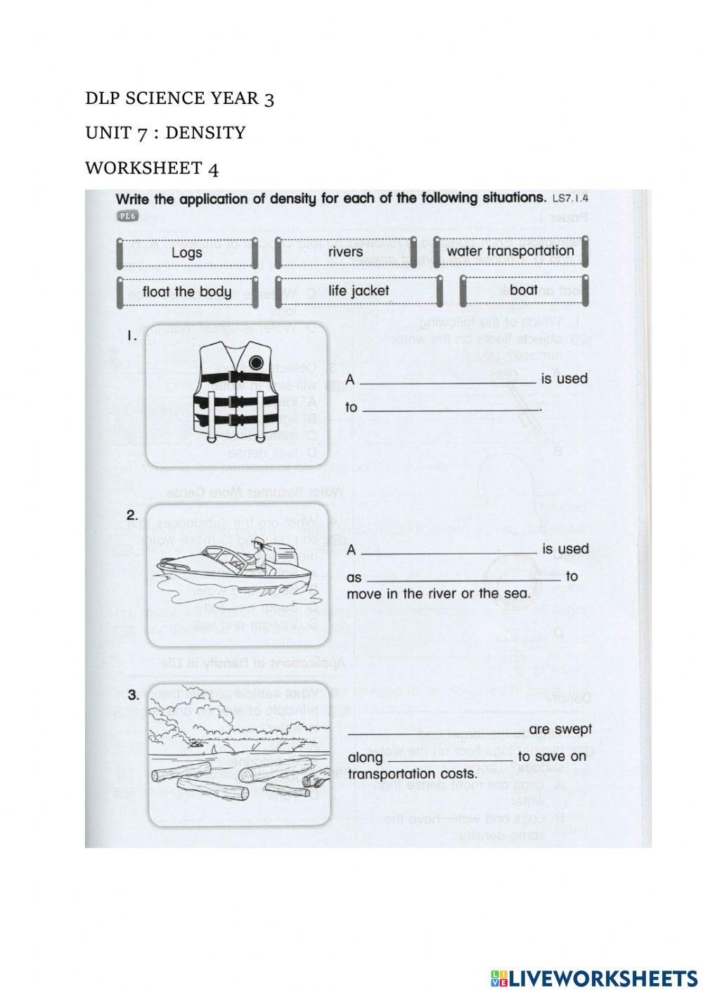 What Is Density Worksheet Free Worksheets Printable