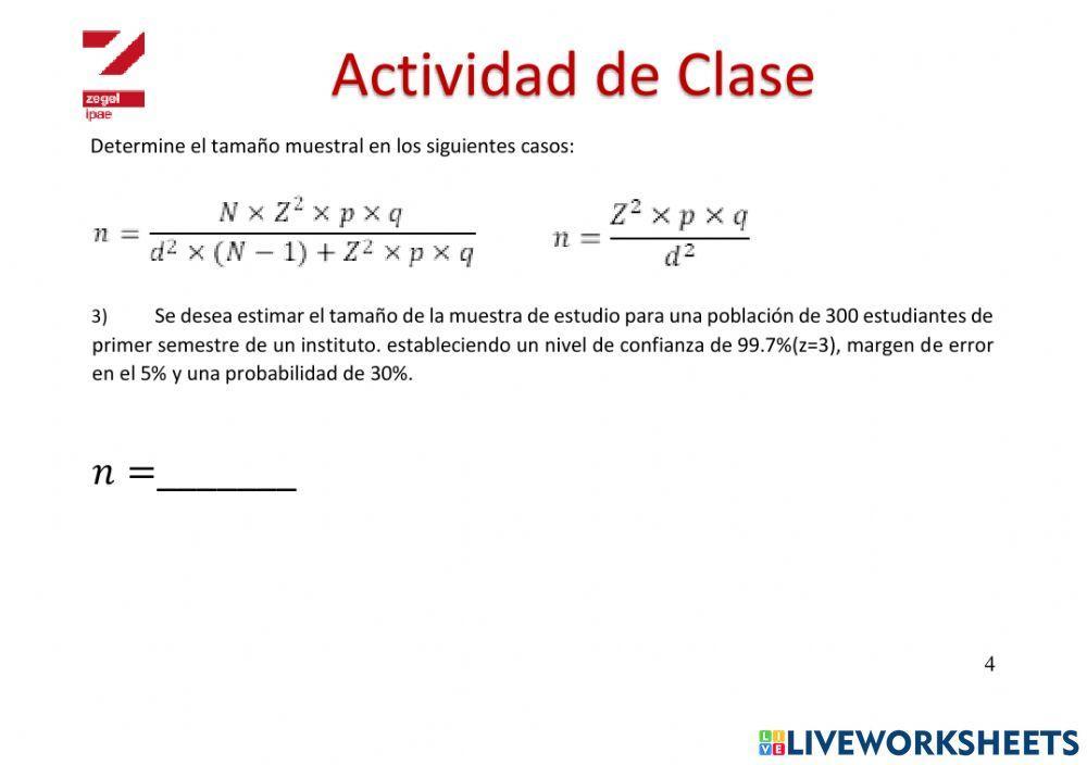 Tamaño de muestra población finita 3