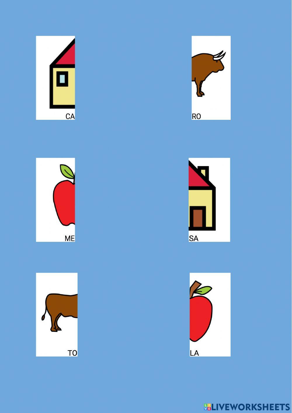 Immagini-sillabe a metá