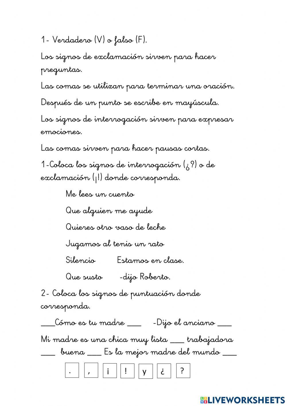Signos puntuación