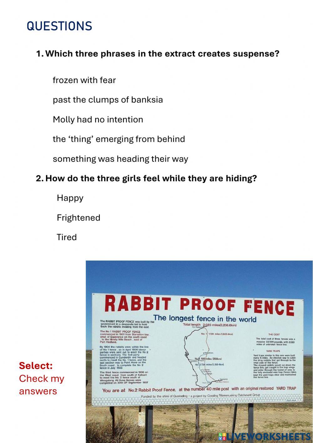 Follow the rabbit proof fence