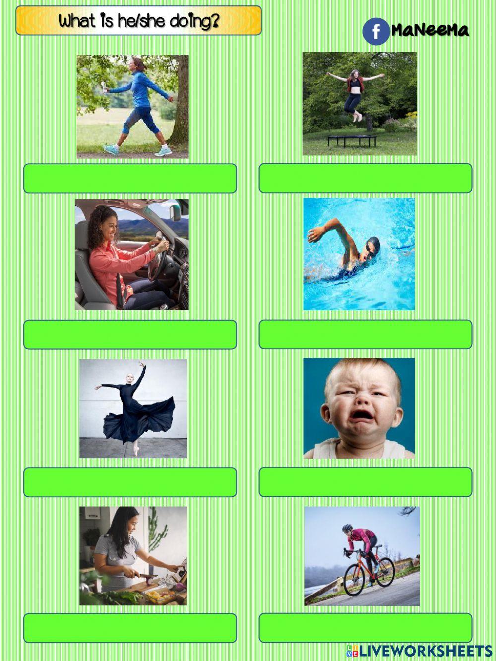 What is he-she doing?