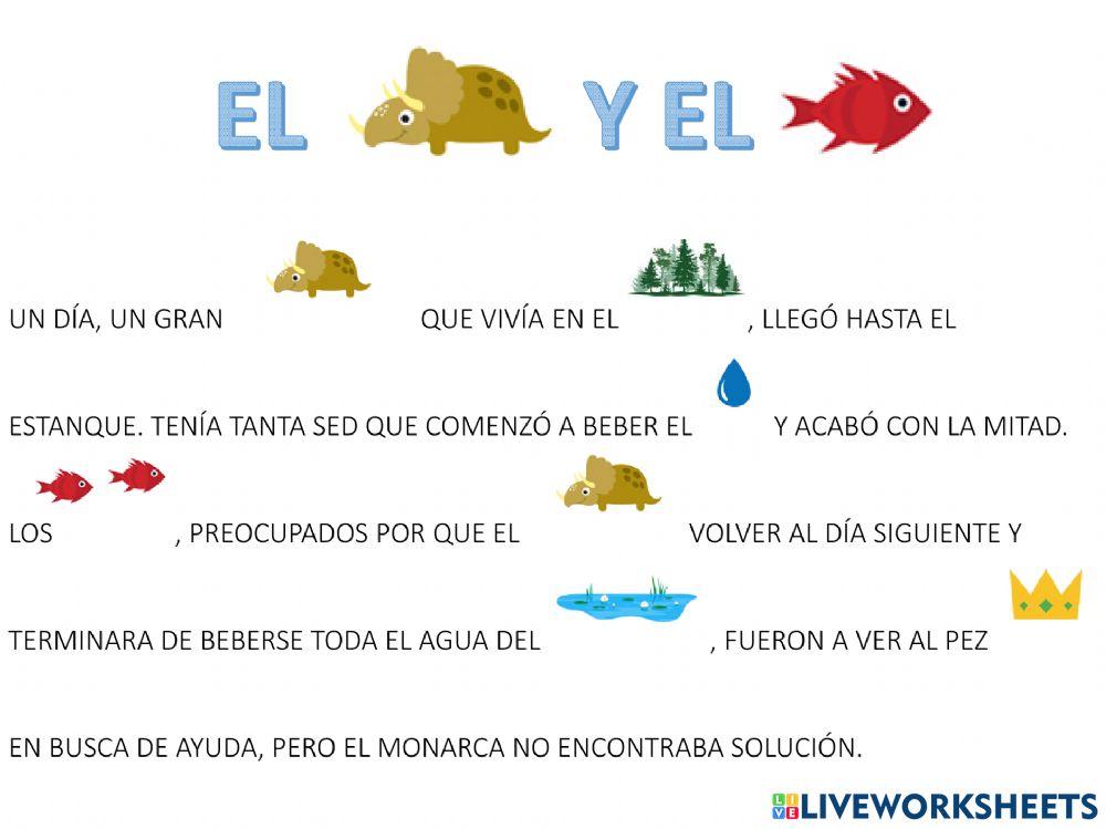 El dinosaurio y el pez