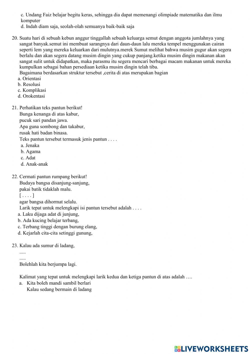 Soal PAT IPS KELAS VII