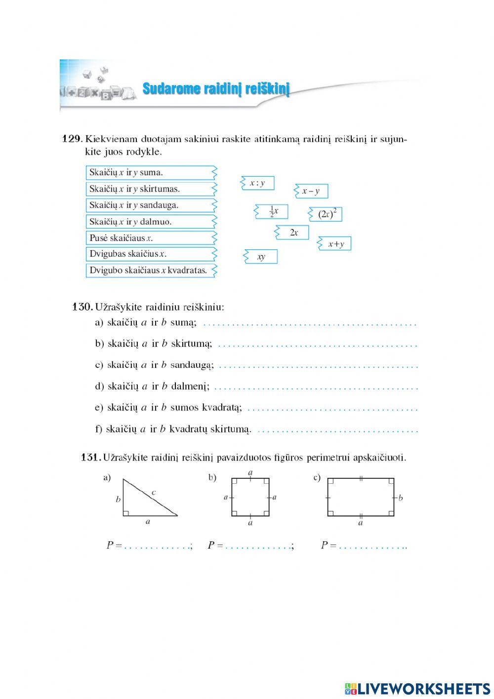 Sudarome raidinį reiškinį