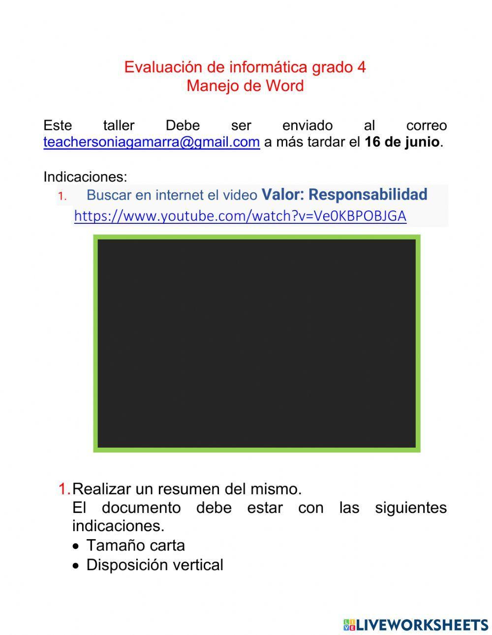 Evaluación informática