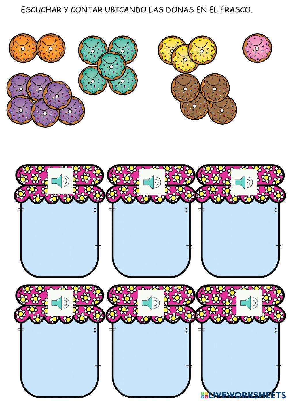 Number 6 activity for kinder live worksheets