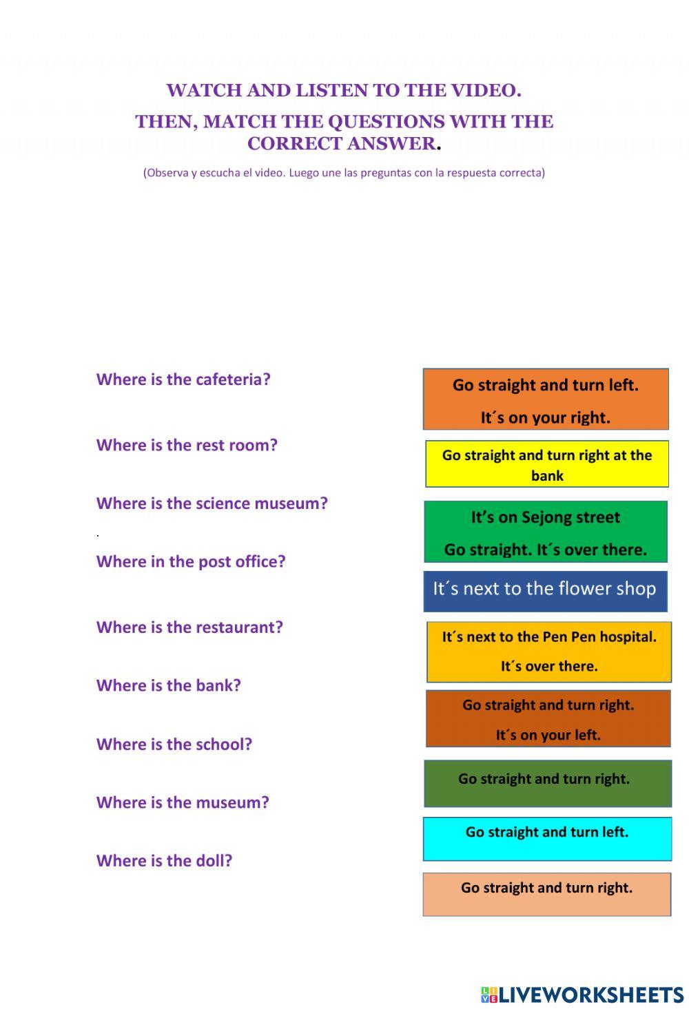 Asking and giving directions