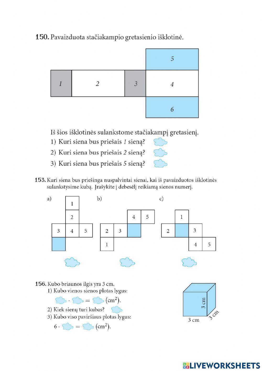 Erdvininiai kūnai 5 klasė
