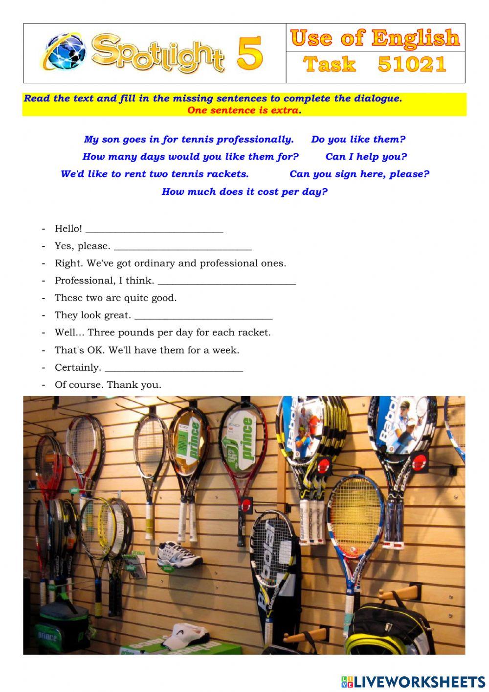 Spotlight 5 Task 51021