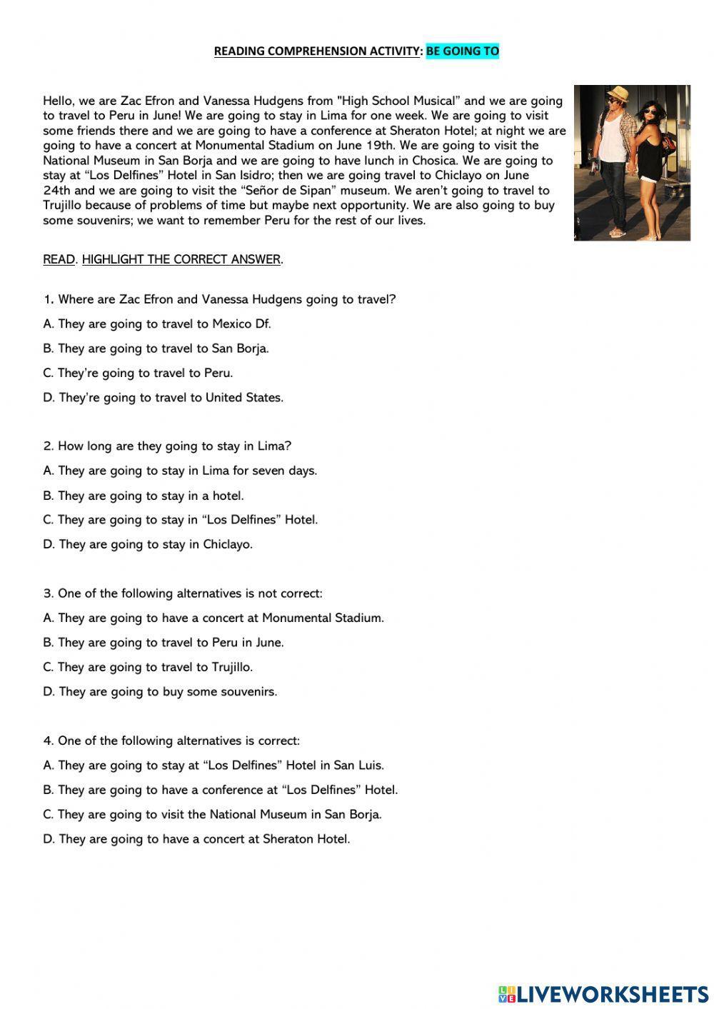 1062894 reading comprehension be going to
