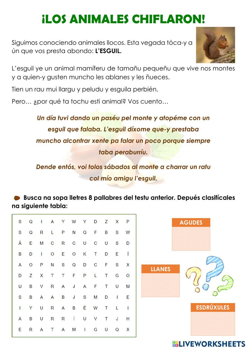 TIPOS DE PALLABRES: AGUDES, LLANES Y ESDRÚXULES