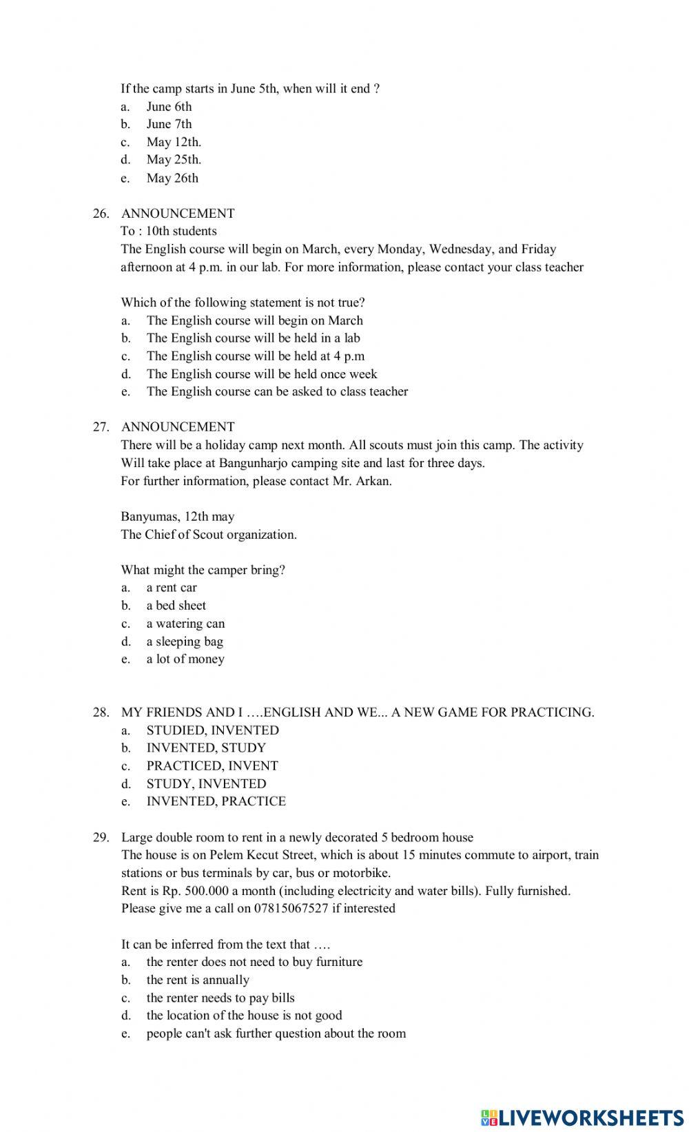 Ujian semester genap