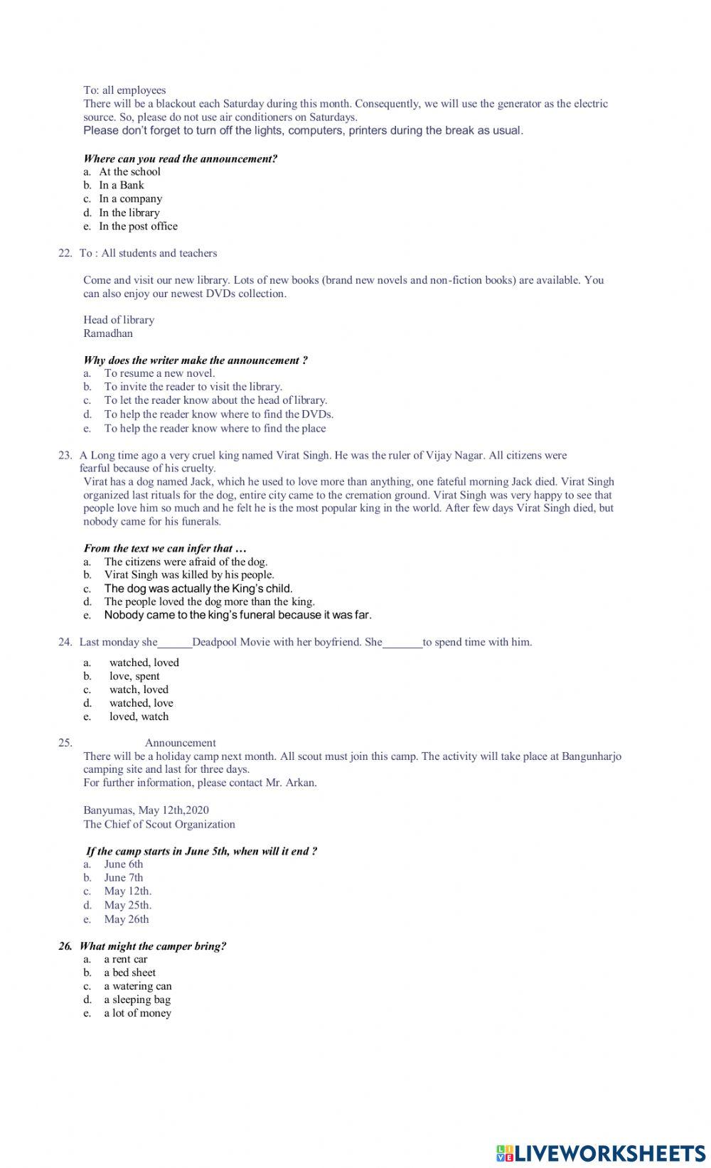 Ujian semester genap